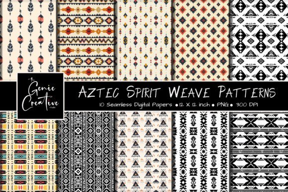 Aztec Spirit Weave Seamless Patterns Set