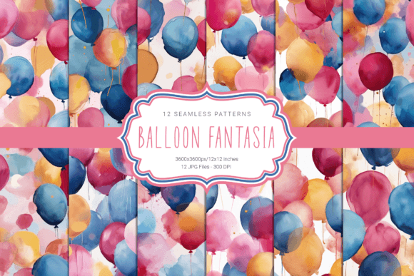 Balloon Fantasia Seamless Patterns