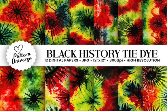 Black History Month Tie Dye Patterns for Creative Projects