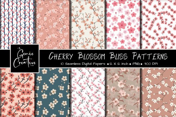 Cherry Blossom Bliss Patterns Set for Creatives