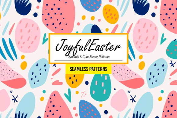 Dynamic Cute Easter Seamless Patterns