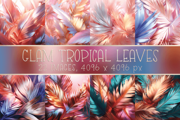 Glam Luxurious Tropical Leaves Patterns