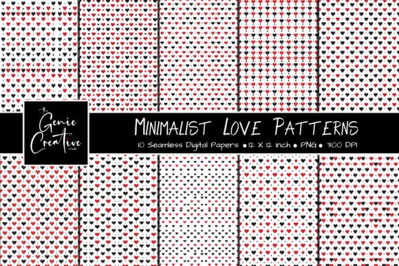 Minimalist Love Seamless Patterns Set for Creators
