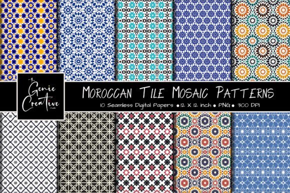 Moroccan Tile Mosaic Seamless Patterns: A Versatile Resource for Creative Projects