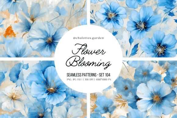 Nemophila Flowers Blooming 3D Patterns: A Versatile Design Asset for Creative Projects