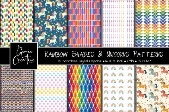 Rainbow Shades Unicorn Patterns Set: A Versatile Solution for Creative Projects