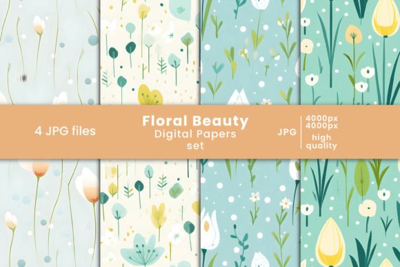 Revitalizing Digital Design with the Timeless Allure of Floral Beauty Digital Paper and Patterns