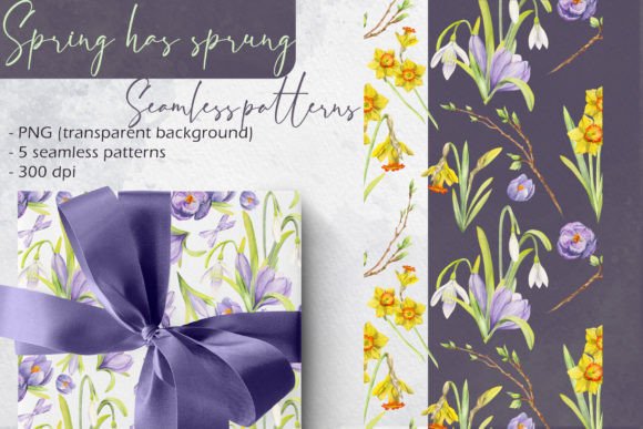 Spring Has Sprung Seamless Patterns