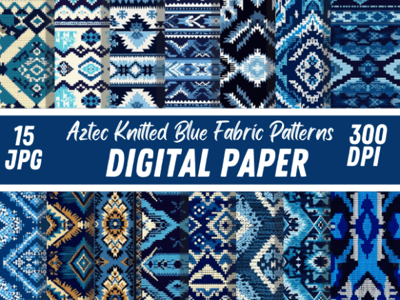 Unlocking Creative Potential with Aztec Knitted Blue Fabric Paper Patterns