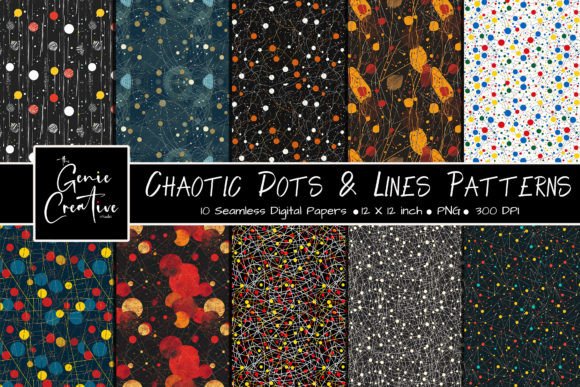 Unlocking Creative Potential with the Chaotic Dots Lines Patterns Set for Modern Design