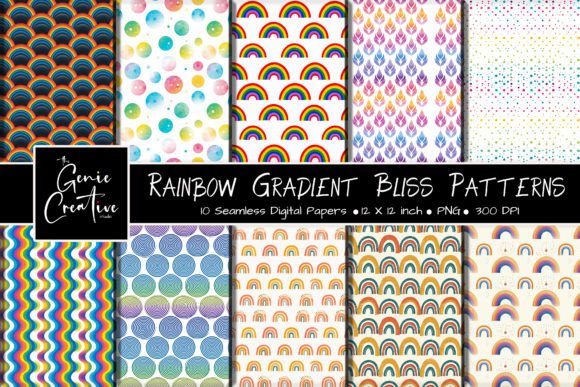 Unlocking Creative Potential with the Rainbow Gradient Bliss Patterns Set