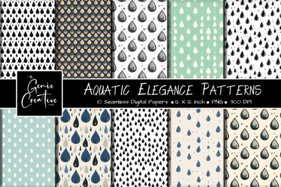 Unlocking Creativity with the Aquatic Elegance Seamless Patterns Set