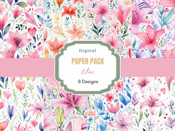 Watercolor Lilies Floral Patterns: A Comprehensive Guide to Digital Design Assets